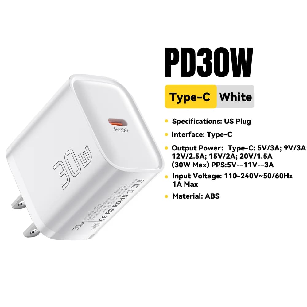 Mini USB-C PD hitri polnilec 30W