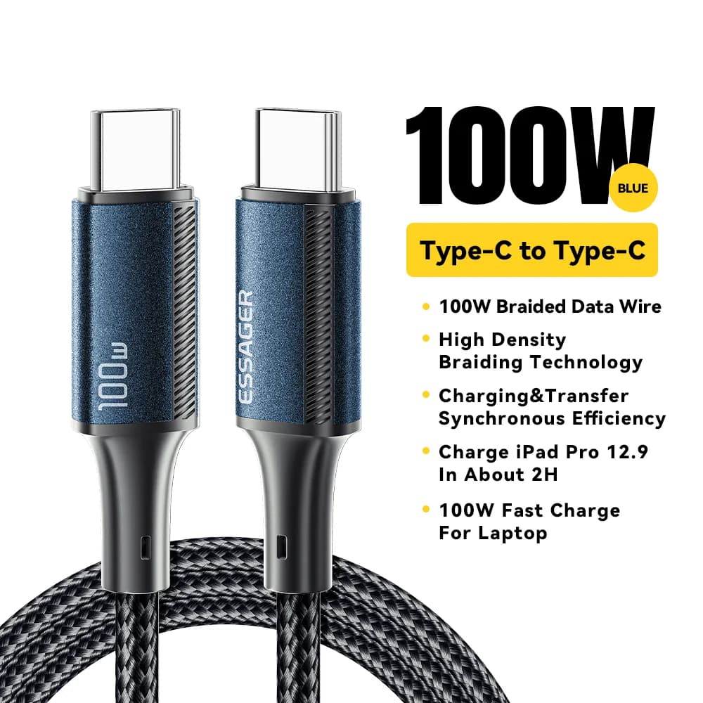 Kabel USB-C na USB-C za hitro polnjenje 100W PD