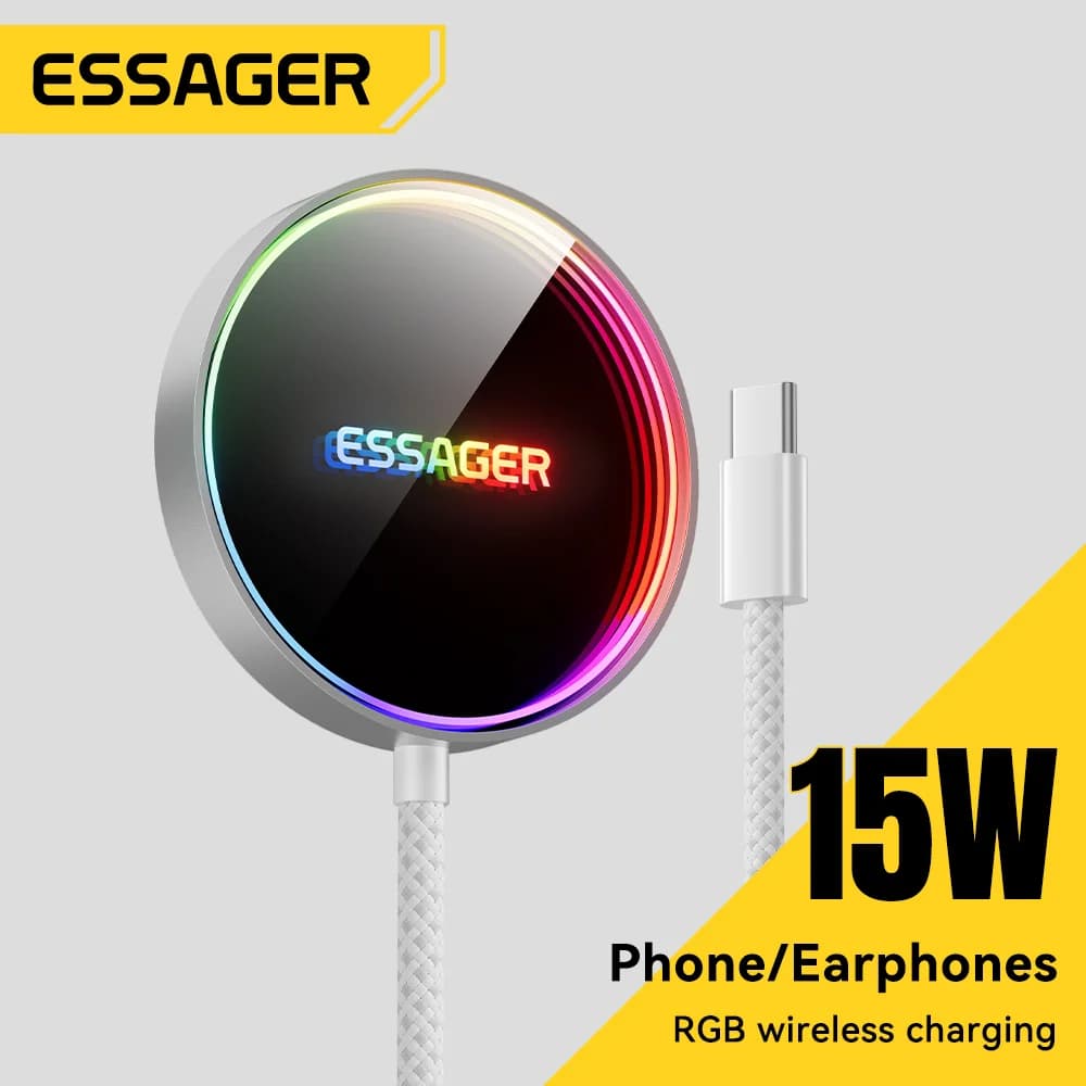 Magnetni brezžični polnilec RGB 15W za iPhone