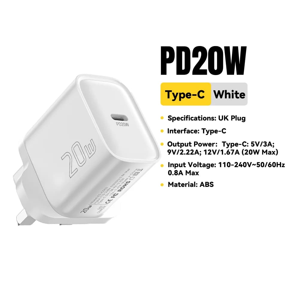 Mini stenski polnilec USB-C PD 20W
