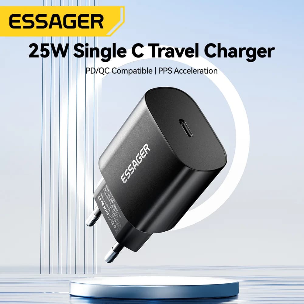 25W USB-C PD stenski polnilec za hitro polnjenje