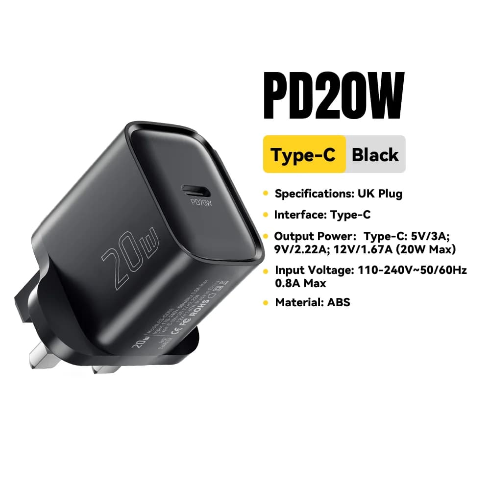 Mini stenski polnilec USB-C PD 20W