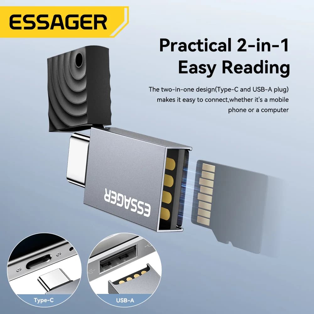 2-v-1 bralnik kartic USB-C in USB 2.0