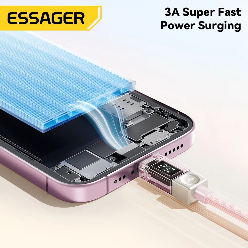 Kabel USB-C na Lightning z digitalnim zaslonom