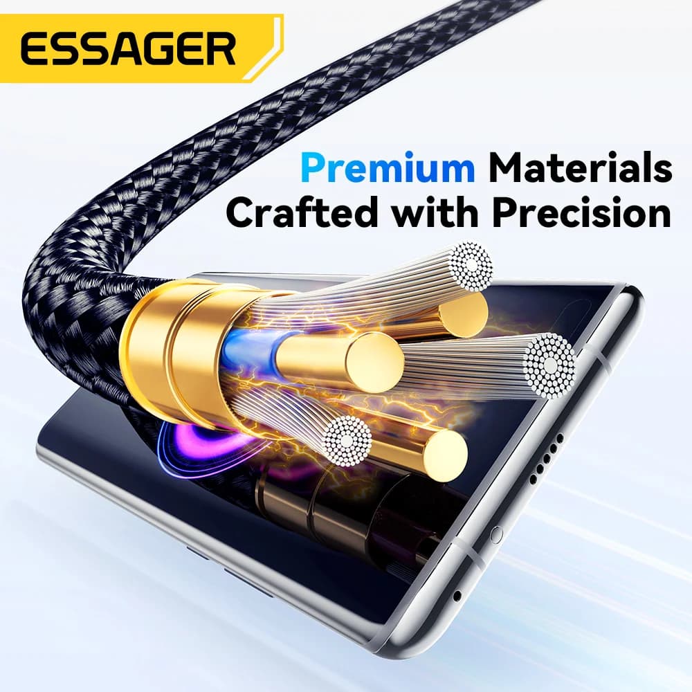 Hitri polnilni kabel USB-C 120W z LED zaslonom