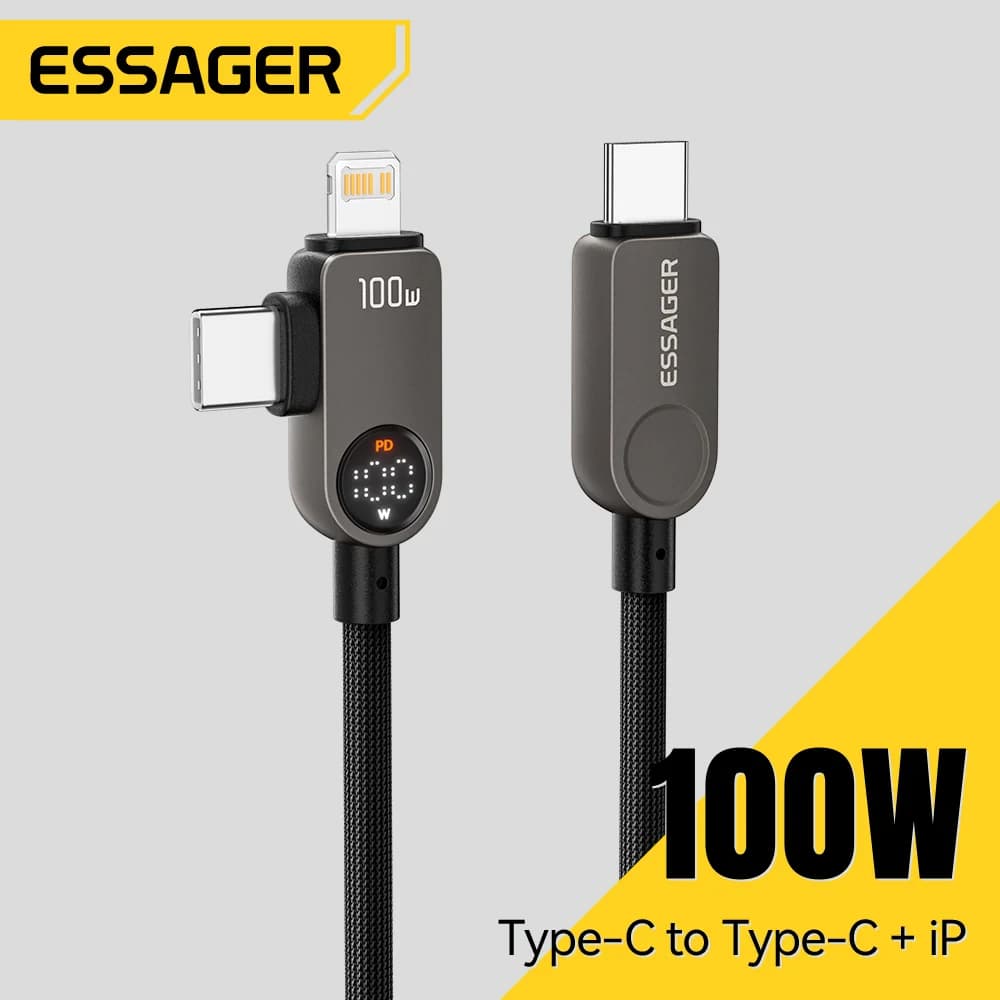 Kabel 2-v-1 USB-C na Lightning, 100W PD