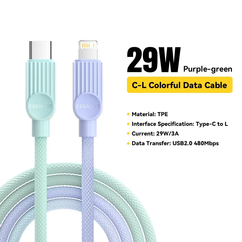 Barvit USB-C na Lightning kabel, 29W PD