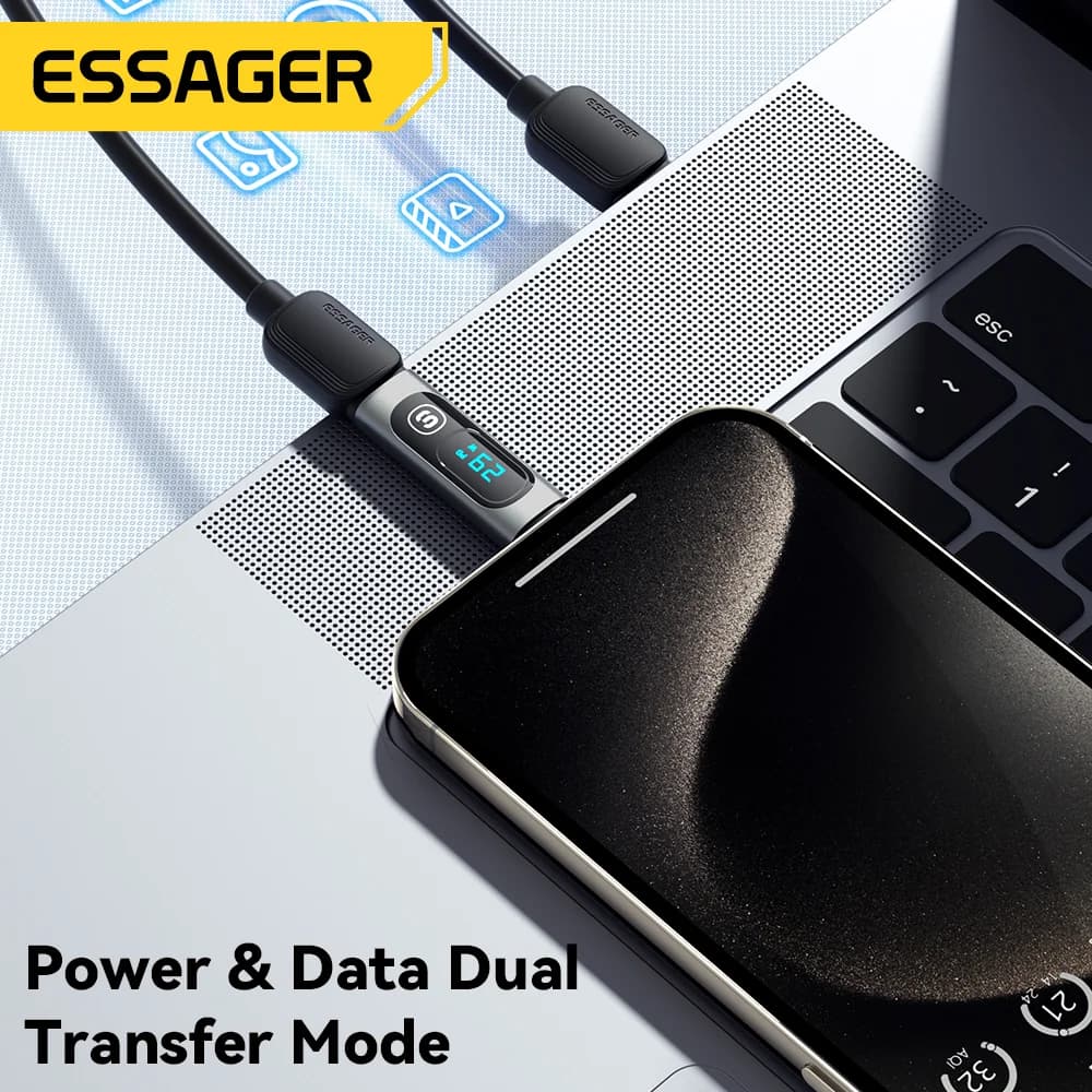 USB-C na USB-C OTG adapter s digitalnim zaslonom