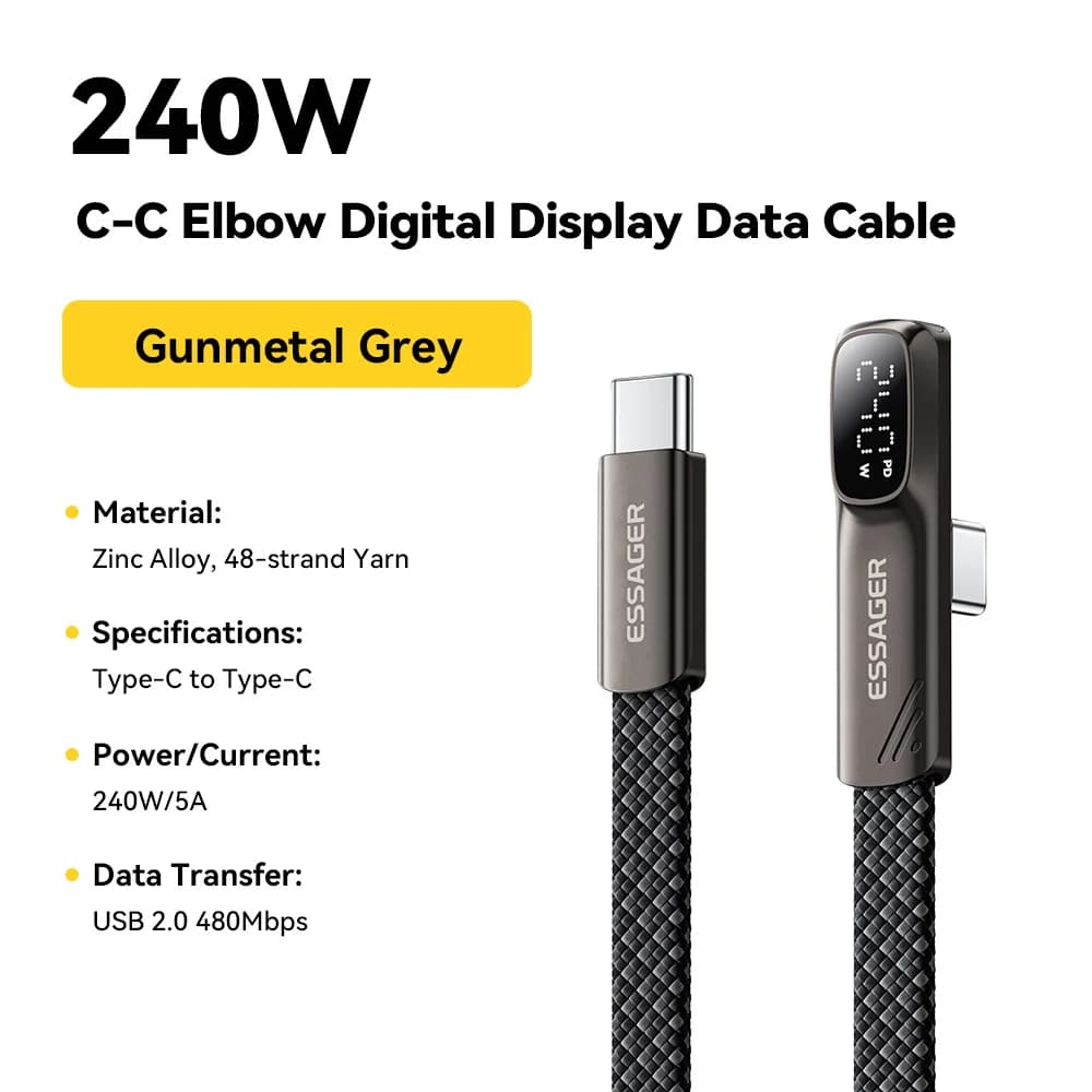 Lokten USB-C kabel 240W za hitro polnjenje