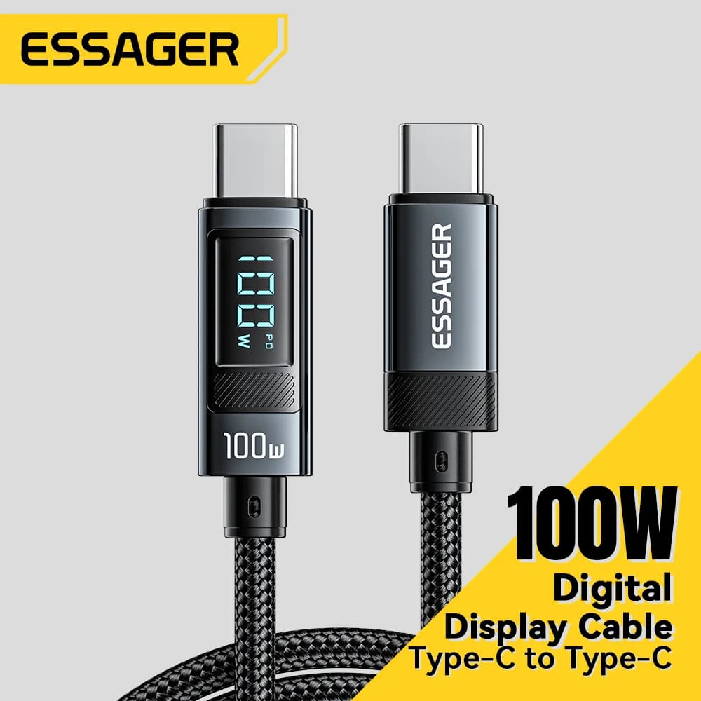100W kabel USB Type-C s kotom 90° in LED zaslonom
