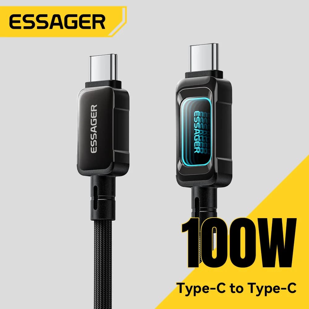 LED kabel USB-C na USB-C za hitro polnjenje 100W