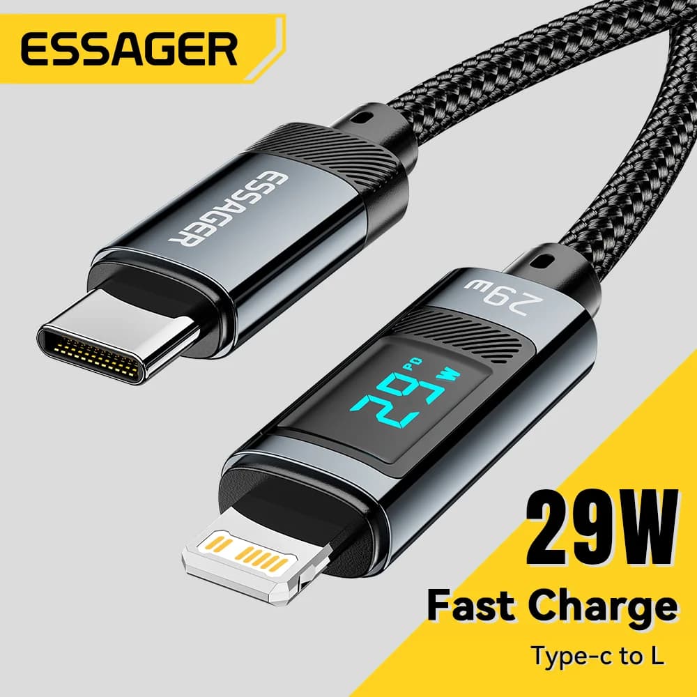 USB-C na Lightning PD kabel za hitro polnjenje z zaslonom