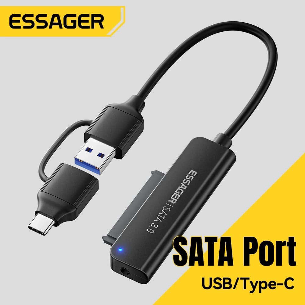 Adapter 2-v-1 SATA na USB 3.0/Type-C, 2,5"