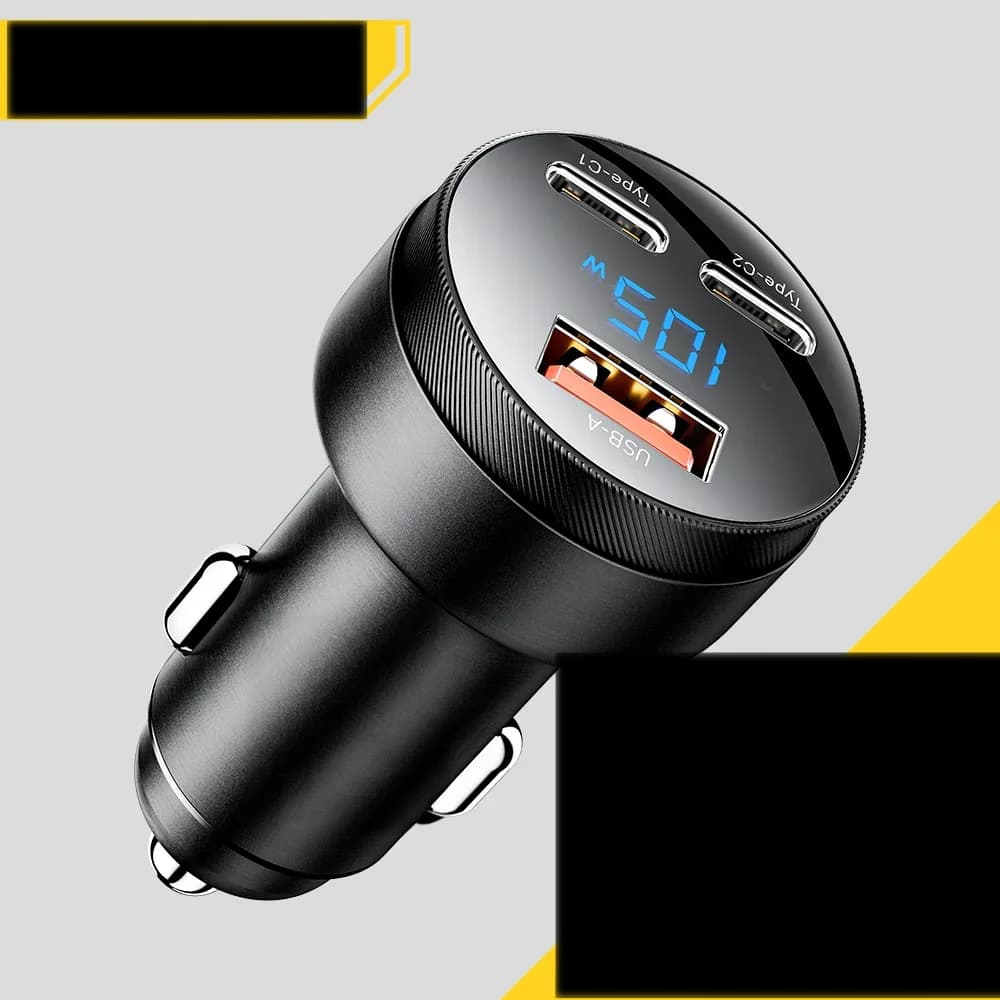 105W USB avtomobilski polnilnik QC4.0 PD hitro polnjenje