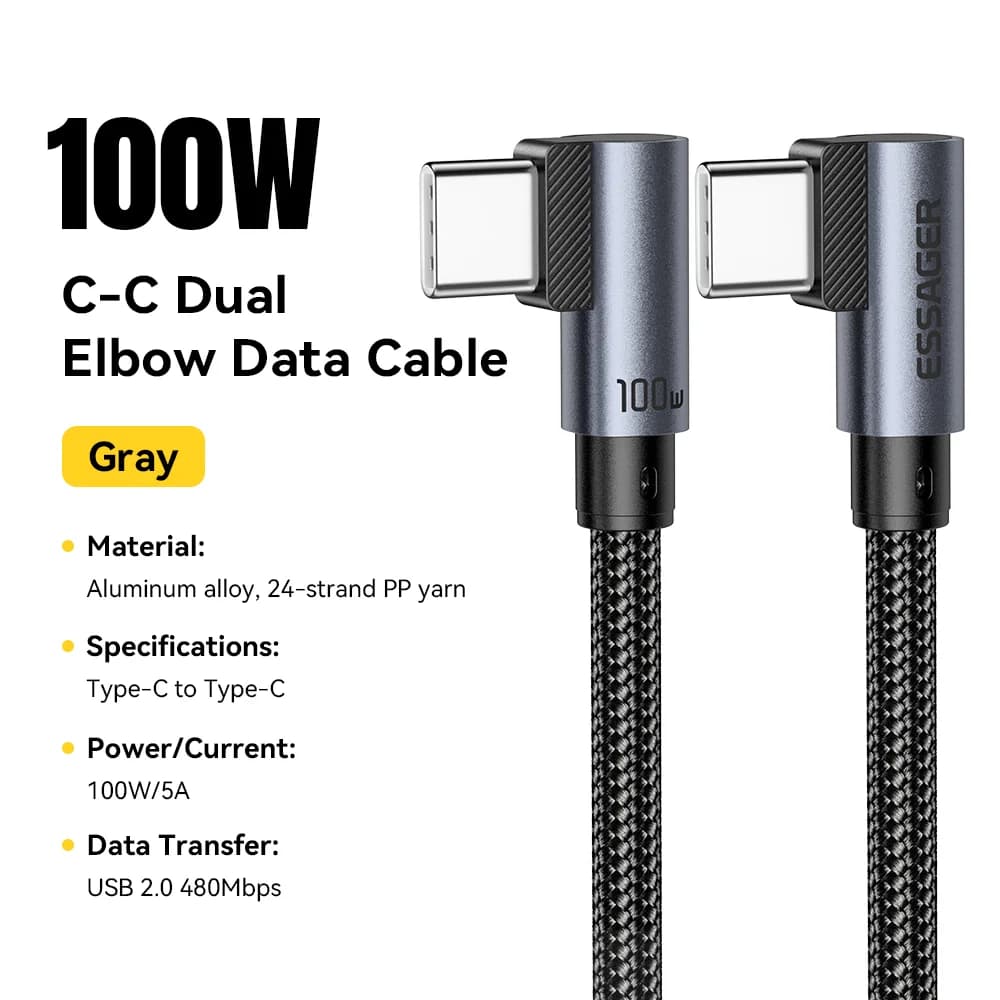 Lokasti 100W USB-C na USB-C kabel za hitro polnjenje