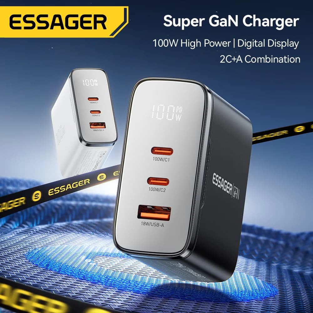 100W GaN USB-C polnilec z digitalnim zaslonom