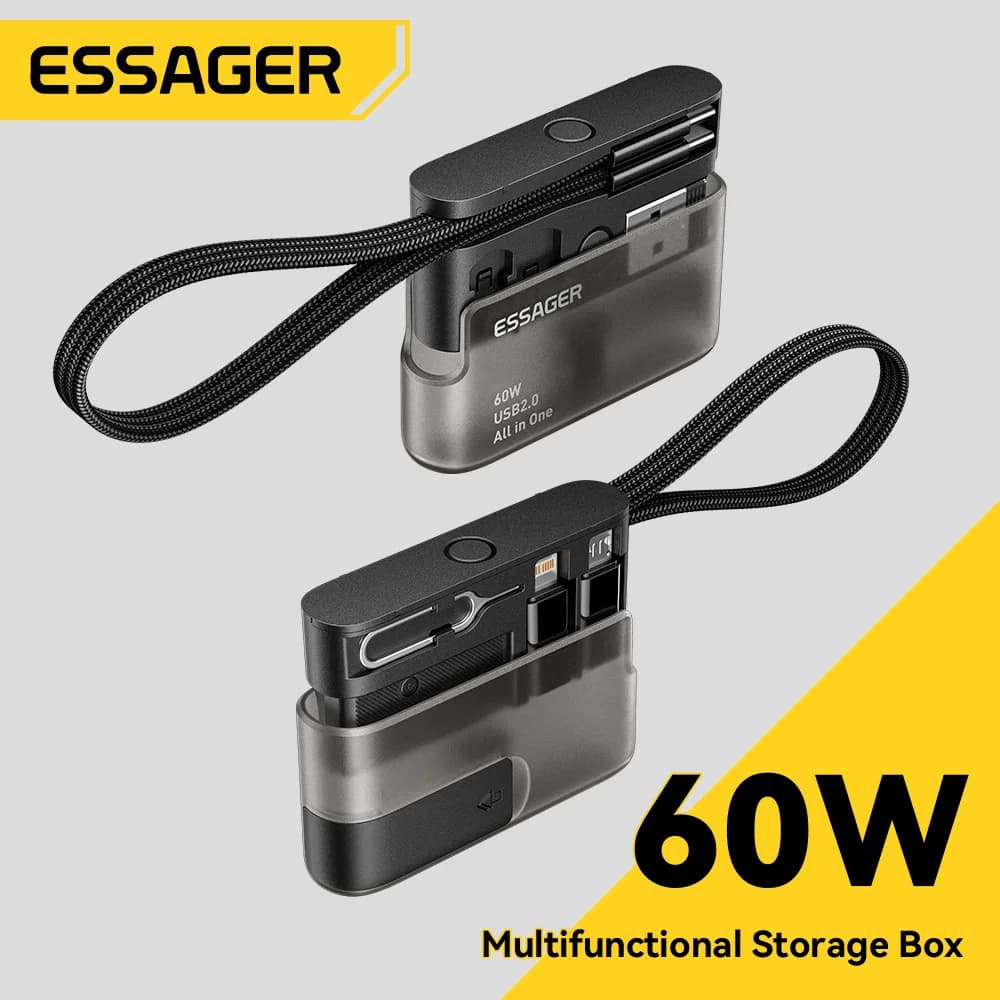 Komplet podatkovnega kabla USB-C 60W s škatlo za shranjevanje