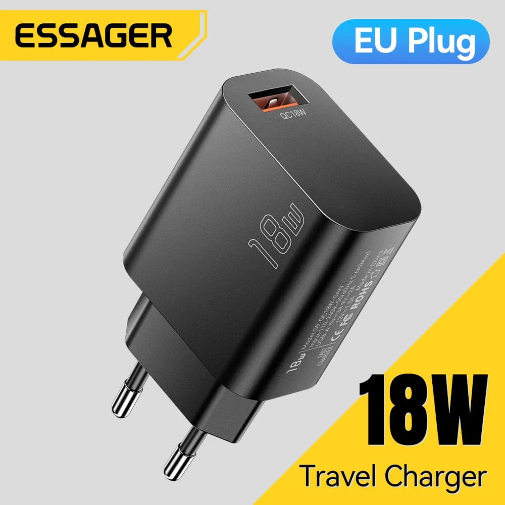 Hitri stenski polnilec 18W USB-A QC 3.0