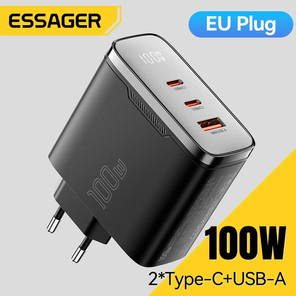 100W GaN USB-C polnilec z digitalnim zaslonom