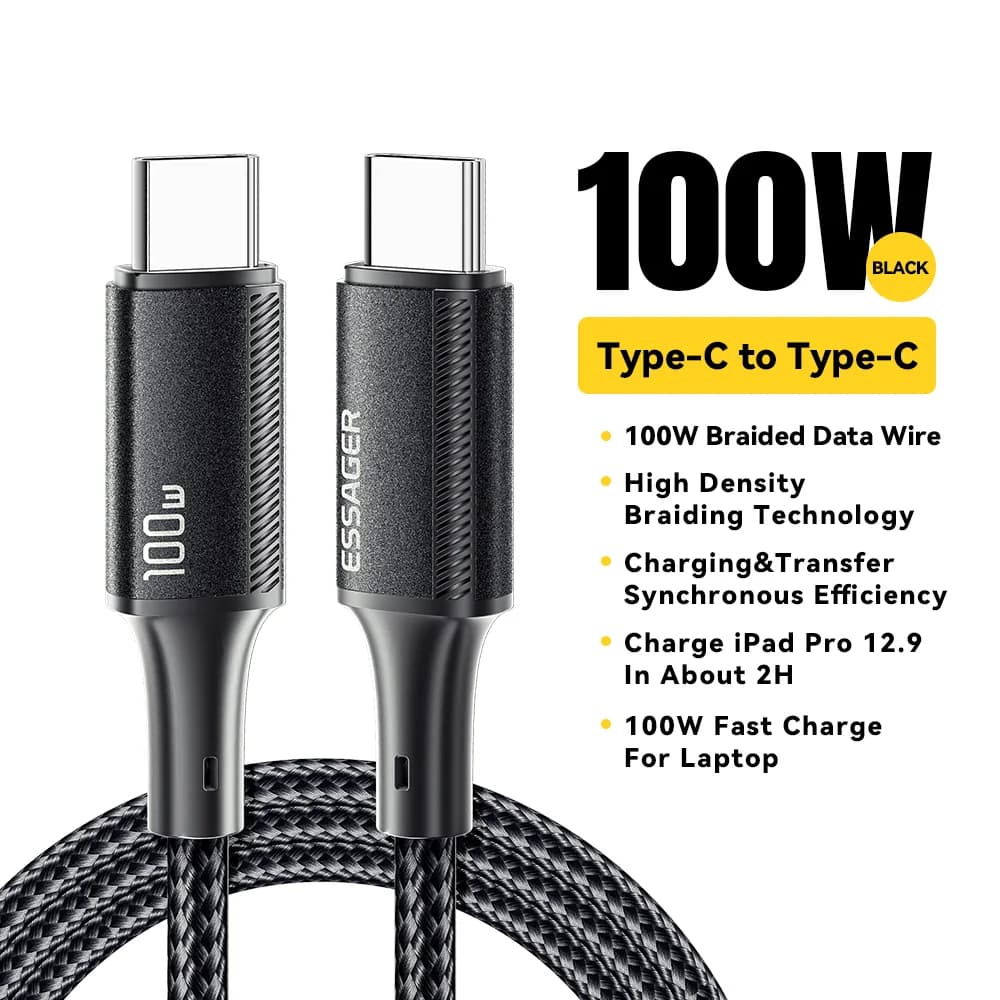 Kabel USB-C na USB-C za hitro polnjenje 100W PD