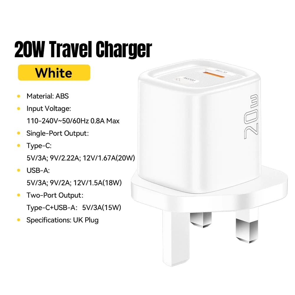 Hitri polnilec USB-C PD, 20W