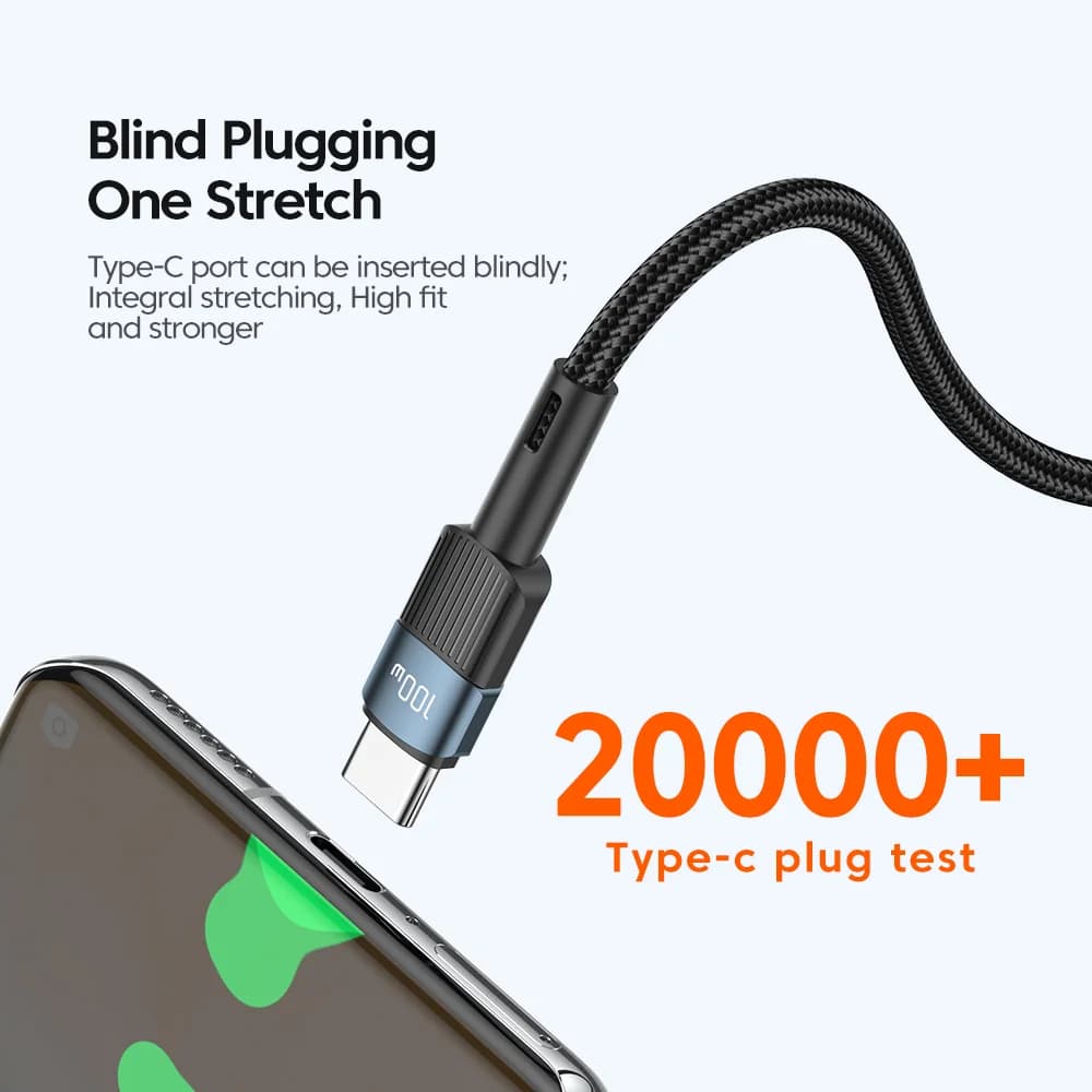 Hitri polnilni kabel USB-C na USB-C 100W, dolžina 3m