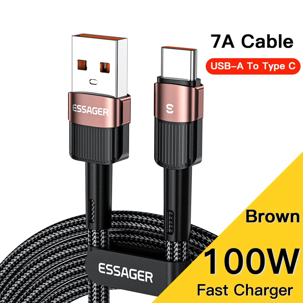 Hitri polnilni in podatkovni kabel USB-C, 7A, 66W
